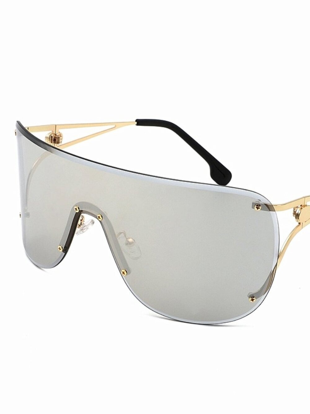 Overshized Mirror Shield Futuristic Wraparound Sunglasses NWT